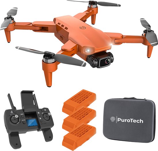 PuroTech Ultra Smart Drone - 4K UHD Camera - Drone Met Camera voor Buiten/Binnen - 4K Full HD Dual Camera - 50x Zoom - 3 Accu's - 84 Minuten Vliegtijd - Foto - Video - Quadcopter