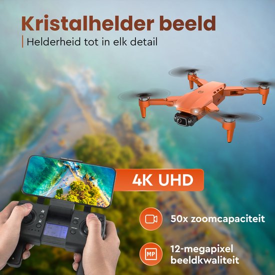 PuroTech Ultra Smart Drone - 4K UHD Camera - Drone Met Camera voor Buiten/Binnen - 4K Full HD Dual Camera - 50x Zoom - 3 Accu's - 84 Minuten Vliegtijd - Foto - Video - Quadcopter