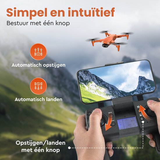 PuroTech Ultra Smart Drone - 4K UHD Camera - Drone Met Camera voor Buiten/Binnen - 4K Full HD Dual Camera - 50x Zoom - 3 Accu's - 84 Minuten Vliegtijd - Foto - Video - Quadcopter