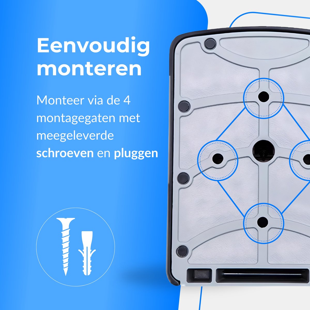 PuroTech Sleutelkluis Met Code - Voor Binnen & Buiten - Cijferslot - Sleutel Kastje - Thuiszorg - Incl. Montageset - Waterdicht en Roestvrij - Sleutelkast