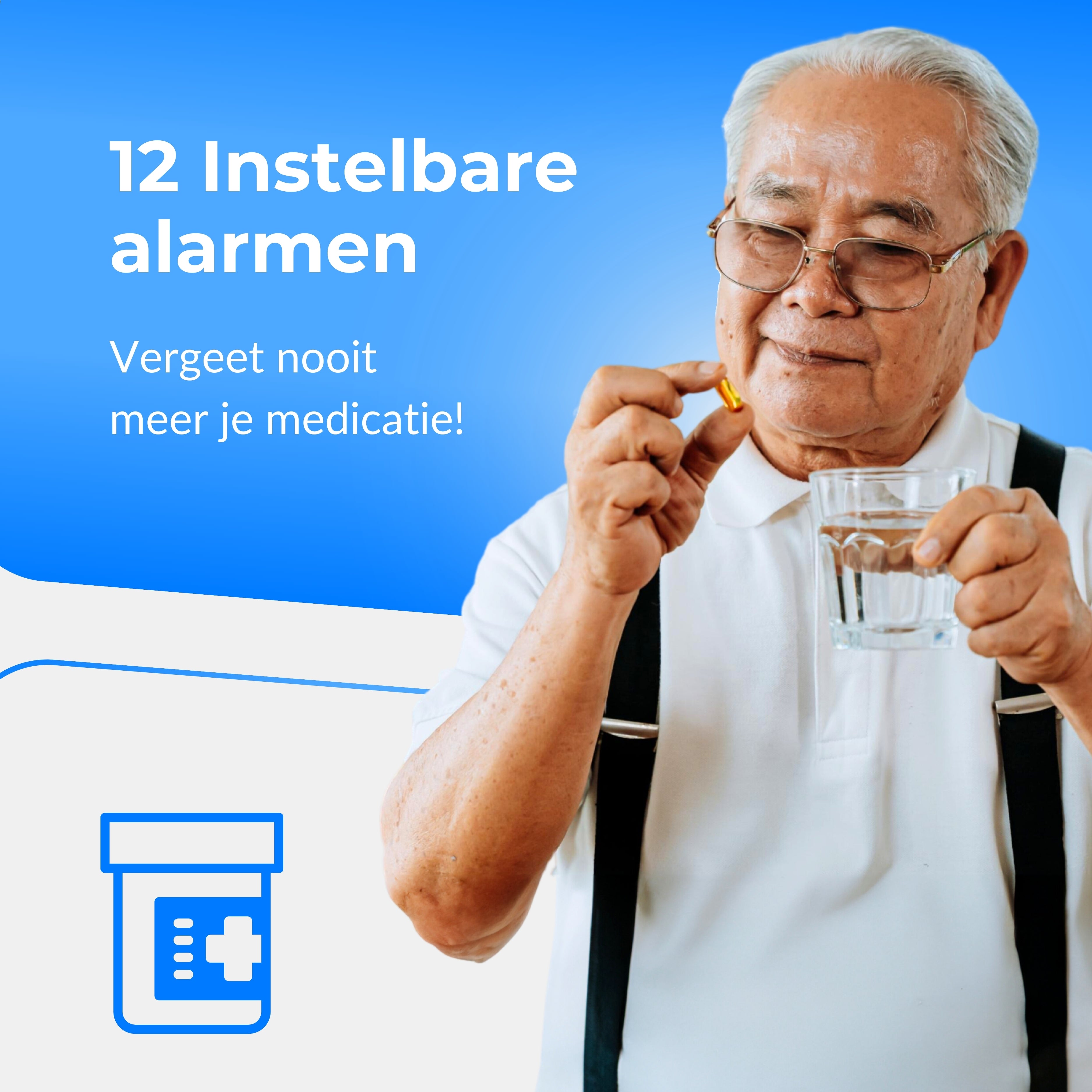 PuroTech - Dementieklok Digitaal XL 8 Inch - Datum Dag en Tijd Aanduiding - Extra Groot - Incl. Afstandsbediening - Alarmfunctie – Alzheimer klok - Dementieklokken Digitaal - Alzheimer - Seniorenklok - Medicatieherinnering