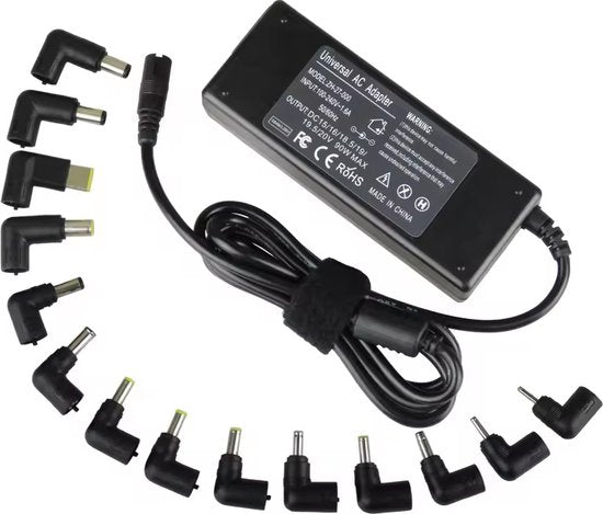 Velociy® Universele Laptop Adapter - Laptop Oplader - Alle Merken - 45W-65W-90W - Asus - Acer - HP - Dell - Lenovo - Samsung - Sony