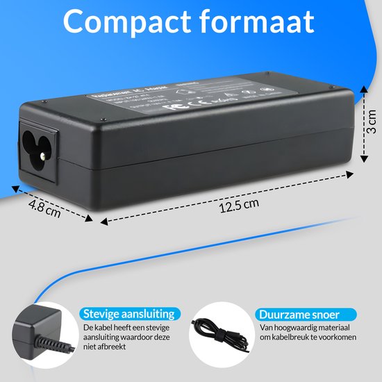 Velociy® Universele Laptop Adapter - Laptop Oplader - Alle Merken - 45W-65W-90W - Asus - Acer - HP - Dell - Lenovo - Samsung - Sony