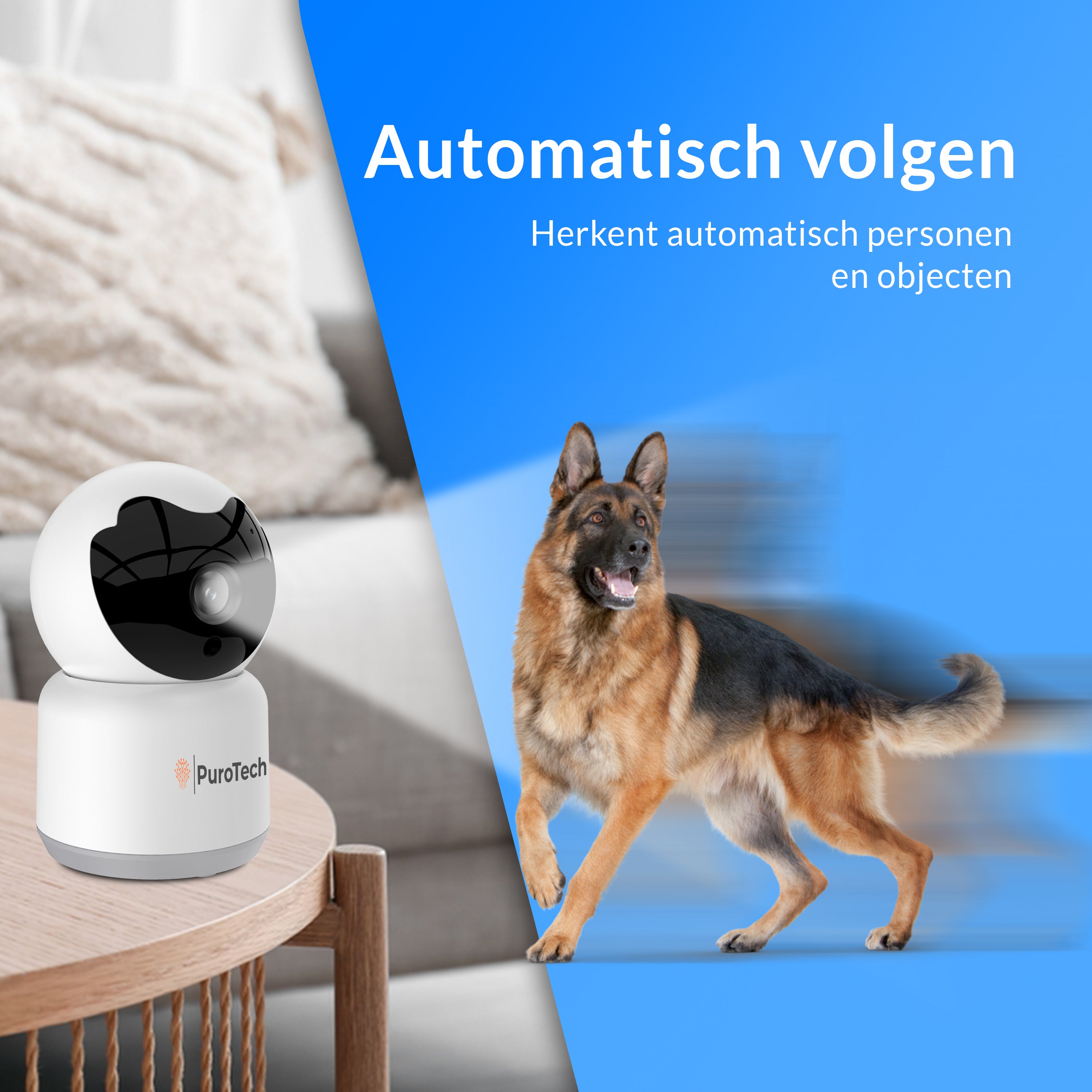 PuroTech Indoor Beveiligingscamera Pro - WiFi en App - 4K